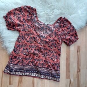 {Madewell} Boho Puff Sleeve Top